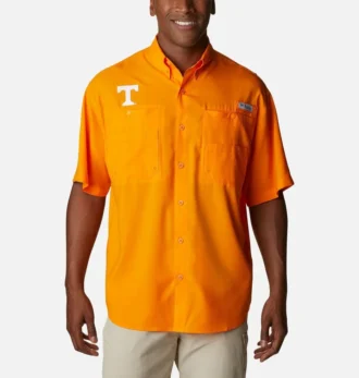 Camicia a maniche corte da uomo Collegiate PFG Tamiami™ – Taglia alta – Tennessee