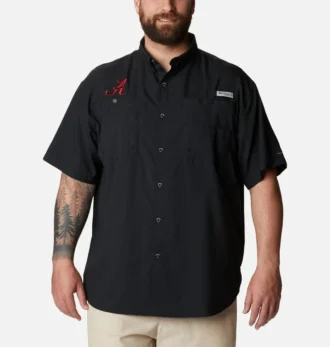 Camicia a maniche corte da uomo Collegiate PFG Tamiami™ – Taglia grande – Alabama