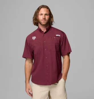 Camicia a maniche corte da uomo Collegiate PFG Tamiami™ – Texas A&M