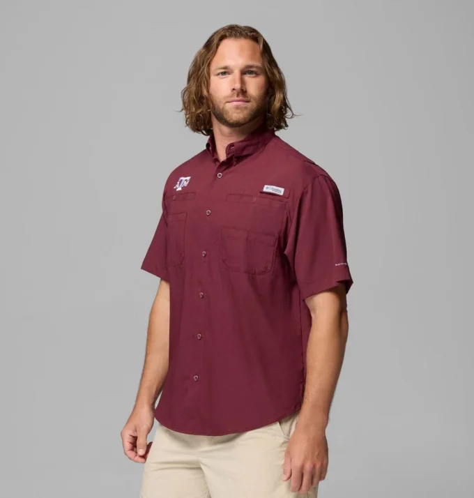 Camicia a maniche corte da uomo Collegiate PFG Tamiami™ – Texas A&M