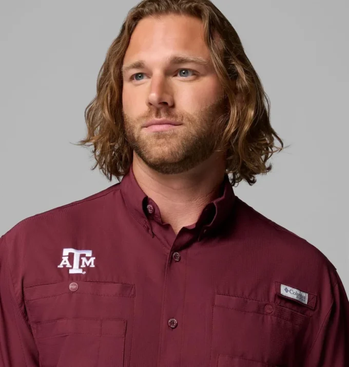 Camicia a maniche corte da uomo Collegiate PFG Tamiami™ – Texas A&M