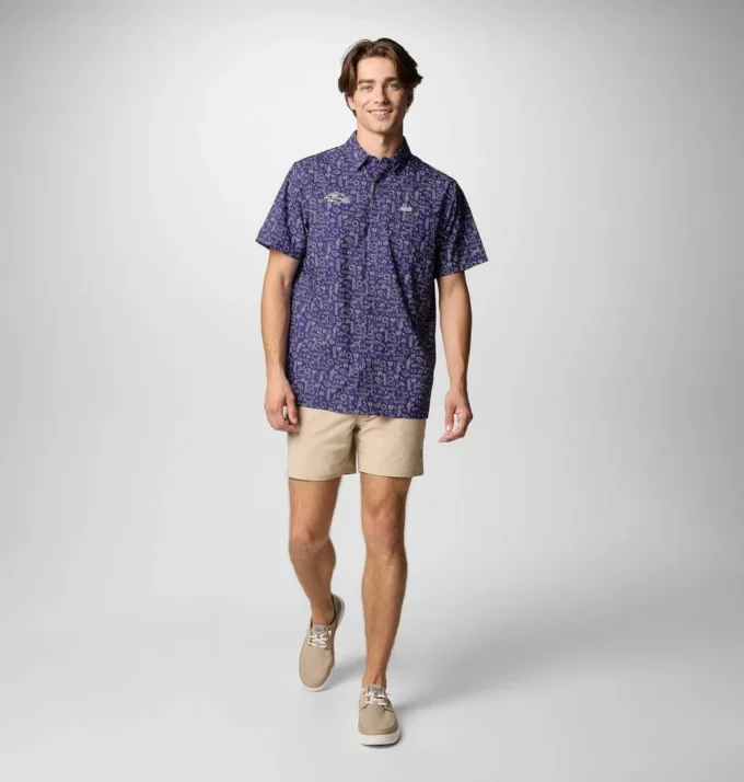 Camicia a maniche corte PFG Super Slack Tide™ da uomo – Baltimore Ravens Camicia a maniche corte PFG Super Slack Tide™ da uomo – Baltimore Ravens