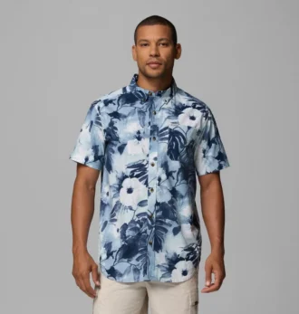 Camicia a maniche corte stampata Rapid Rivers™ da uomo