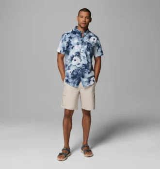 Camicia a maniche corte stampata Rapid Rivers™ da uomo