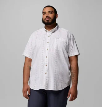 Camicia a maniche corte stampata Rapid Rivers™ da uomo – Taglia grande