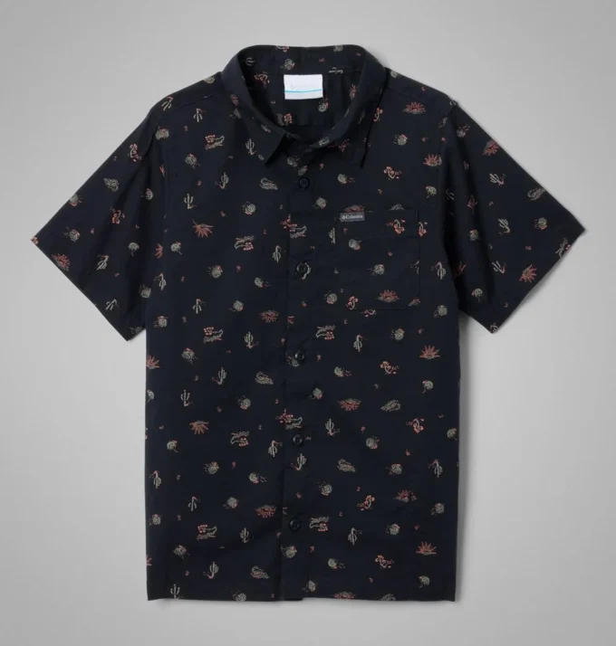 Camicia a maniche corte stampata Rapid Rivers™ per ragazzi
