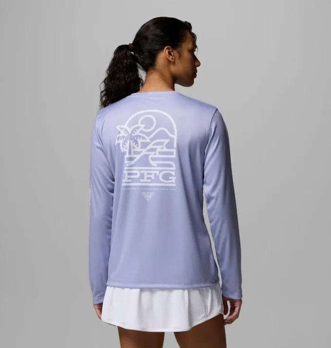 Camicia a maniche lunghe da donna PFG Tidal Tee™ Palm Waves Camicia a maniche lunghe da donna PFG Tidal Tee™ Palm Waves