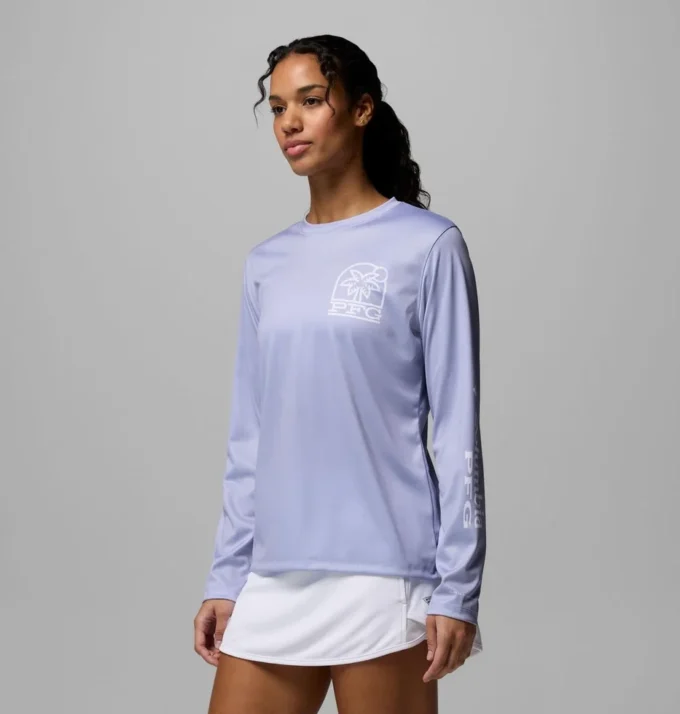 Camicia a maniche lunghe da donna PFG Tidal Tee™ Palm Waves Camicia a maniche lunghe da donna PFG Tidal Tee™ Palm Waves