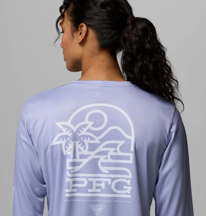 Camicia a maniche lunghe da donna PFG Tidal Tee™ Palm Waves Camicia a maniche lunghe da donna PFG Tidal Tee™ Palm Waves