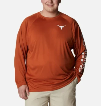 Camicia a maniche lunghe da uomo Collegiate PFG Terminal Tackle™ – Taglia grande – Texas