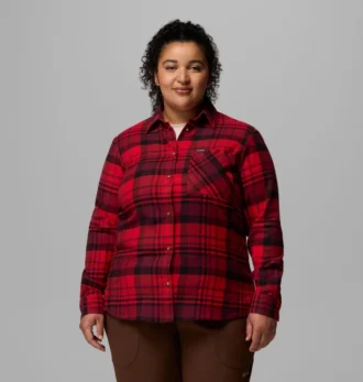 Camicia a maniche lunghe in flanella Calico Basin™ da donna – Taglie forti