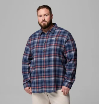 Camicia a maniche lunghe in flanella Cornell Woods™ da uomo – Taglia grande