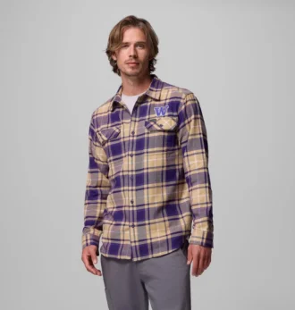 Camicia a maniche lunghe in flanella da uomo Collegiate Flare Gun™ – Washington