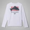 Camicia a maniche lunghe PFG Terminal Tackle™ Fins and Stripes da ragazzo Camicia a maniche lunghe PFG Terminal Tackle™ Fins and Stripes da ragazzo