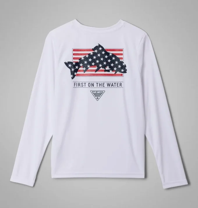 Camicia a maniche lunghe PFG Terminal Tackle™ Fins and Stripes da ragazzo Camicia a maniche lunghe PFG Terminal Tackle™ Fins and Stripes da ragazzo