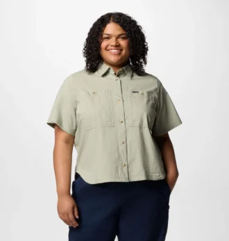 Camicia da donna Brea Falls™ a maniche corte in tessuto – Taglie forti
