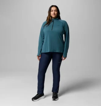 Camicia da donna DriVenture™ con mezza zip – Taglie forti
