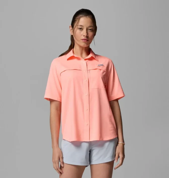 Camicia da donna PFG Castback™ in tessuto a maniche corte Camicia da donna PFG Castback™ in tessuto a maniche corte