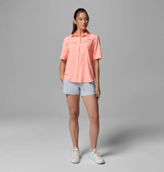 Camicia da donna PFG Castback™ in tessuto a maniche corte Camicia da donna PFG Castback™ in tessuto a maniche corte