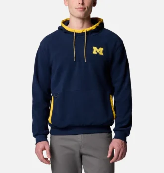 Felpa con cappuccio in pile Collegiate Flanker™ da uomo – Michigan