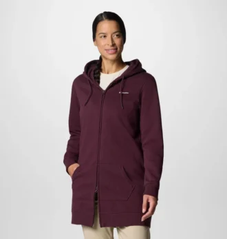 Felpa con cappuccio lunga e zip integrale Burr Trail™ da donna