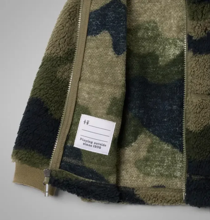 Giacca con zip integrale in sherpa stampato Rugged Ridge™ II per bambini piccoli