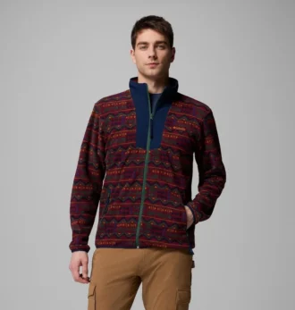 Giacca con zip integrale stampata Sequoia Grove™ da uomo – Taglia lunga