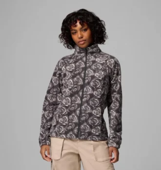 Giacca in pile con stampa Benton Springs™ e zip integrale da donna