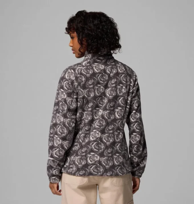 Giacca in pile con stampa Benton Springs™ e zip integrale da donna
