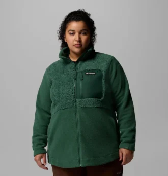 Giacca in pile con zip integrale Columbia Lodge™ Sherpa da donna – Taglie forti