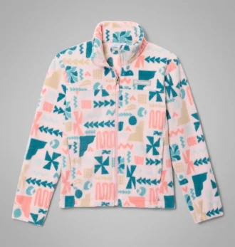 Giacca in pile con zip integrale e stampa Castle Dale™ da bambina
