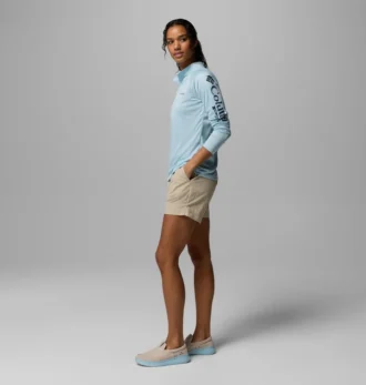 Maglia a maniche lunghe con zip corta PFG Tidal Tee™ da donna