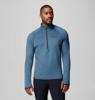 Maglia con mezza zip da uomo Crystal Leaf™ Omni-Heat™ Helix
