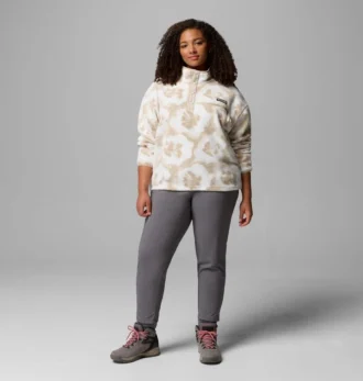 Maglia corta da donna Helvetia™ II con stampa e mezza chiusura a scatto