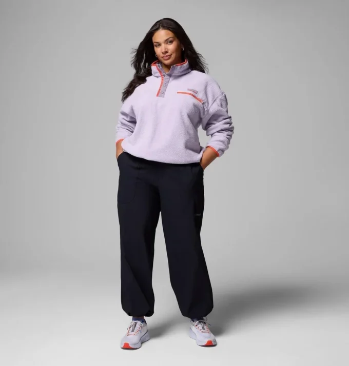 Maglione corto in pile con mezza chiusura a scatto Helvetia™ II da donna – Taglie forti Maglione corto in pile con mezza chiusura a scatto Helvetia™ II da donna – Taglie forti