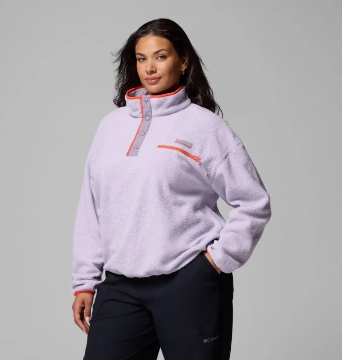 Maglione corto in pile con mezza chiusura a scatto Helvetia™ II da donna – Taglie forti Maglione corto in pile con mezza chiusura a scatto Helvetia™ II da donna – Taglie forti