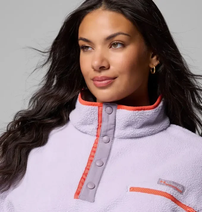 Maglione corto in pile con mezza chiusura a scatto Helvetia™ II da donna – Taglie forti Maglione corto in pile con mezza chiusura a scatto Helvetia™ II da donna – Taglie forti
