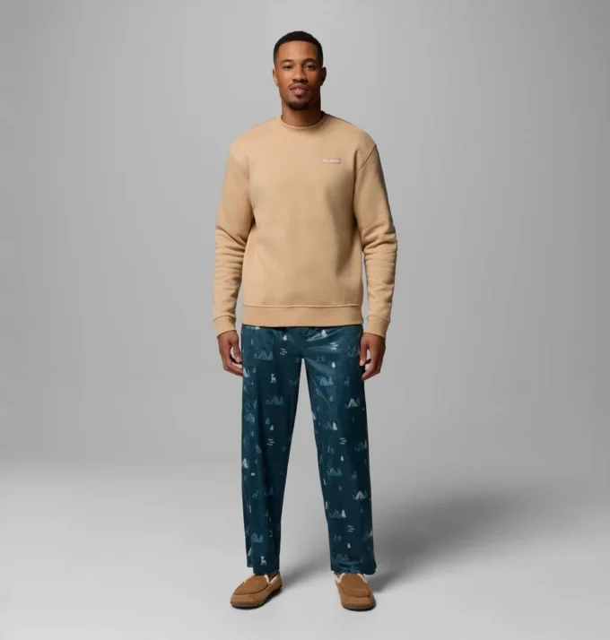 Pantaloni pigiama da uomo in pile Minky
