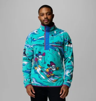 Polo da uomo CSC x Disney con mezza chiusura a scatto