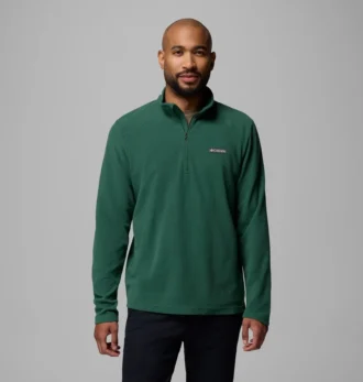 Pullover in pile con zip a mezzo collo Lake Aloha™ da uomo – Taglia lunga