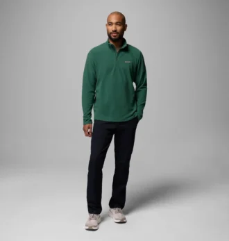 Pullover in pile con zip a mezzo collo Lake Aloha™ da uomo – Taglia lunga